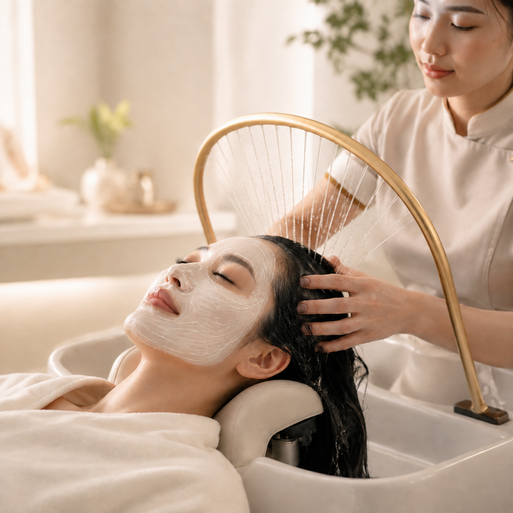 Crystal Head Spa — Mask & Rainfall Rinse