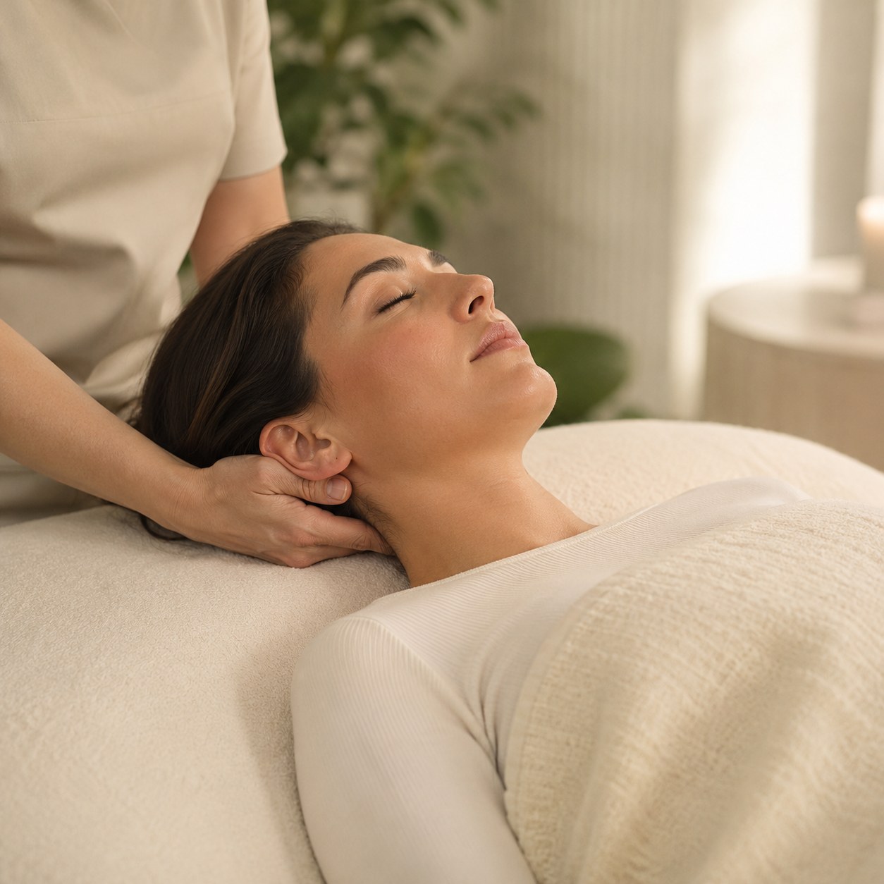 Crystal Massage — Neck Cradle Detail