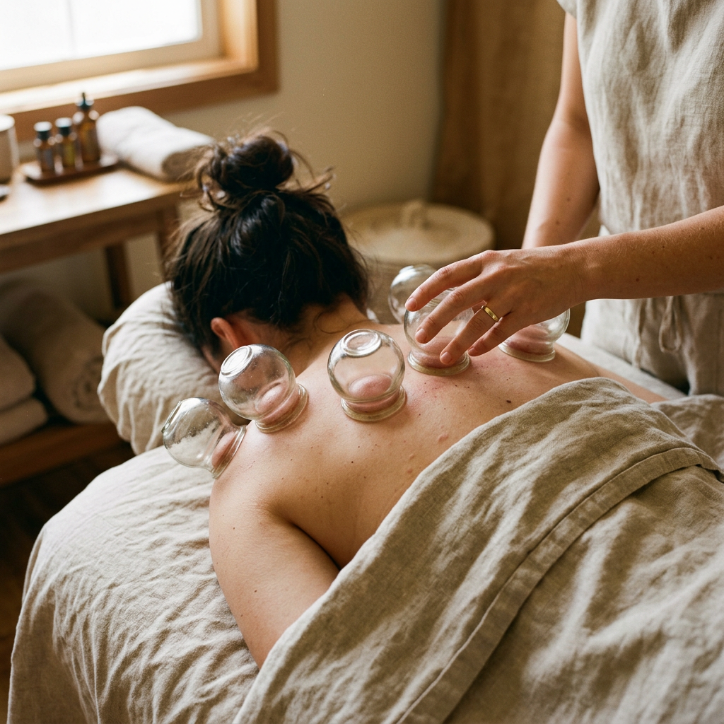 Cupping — Glass on Back
