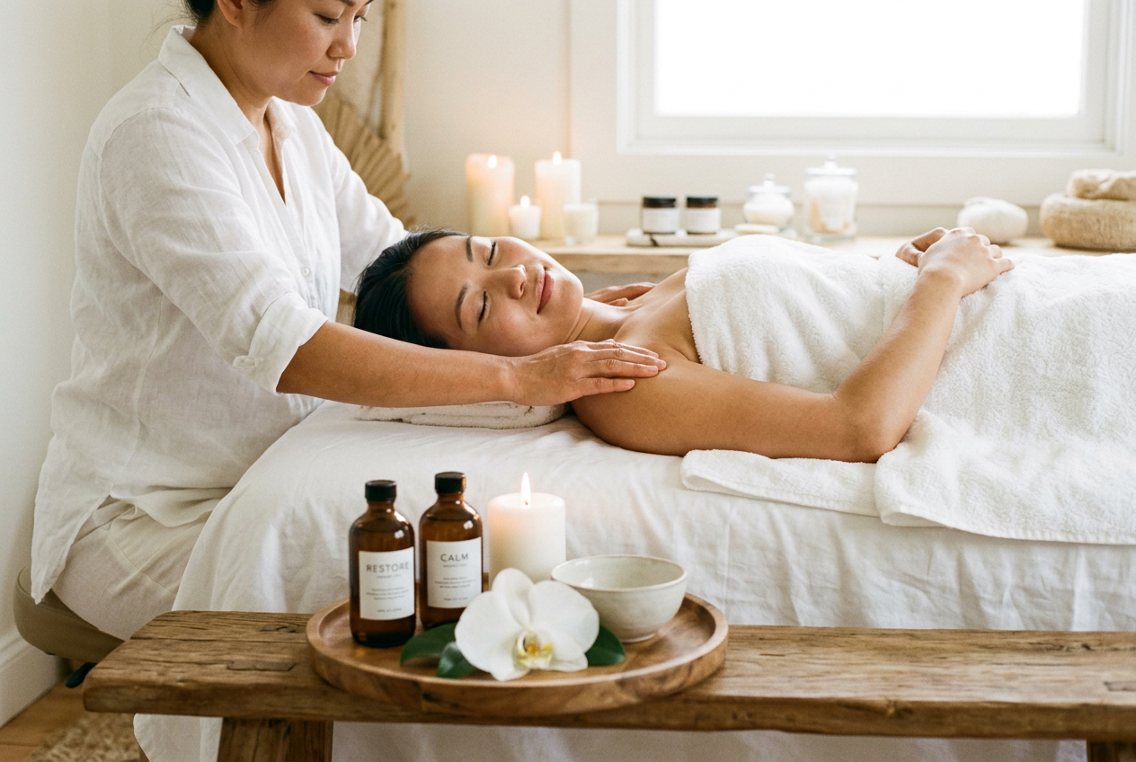 Massage — White Linen Glow