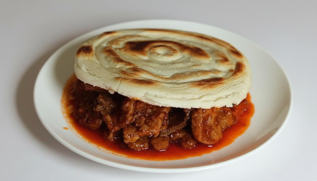 Hot and Sour Black Pork Sandwich(岐山臊子夹馍)
