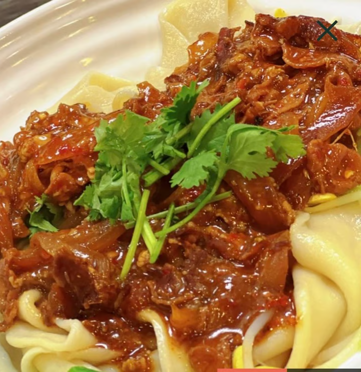 Spicy Cumin Lamb Biang noodle (孜然羊肉干拌面 微辣)